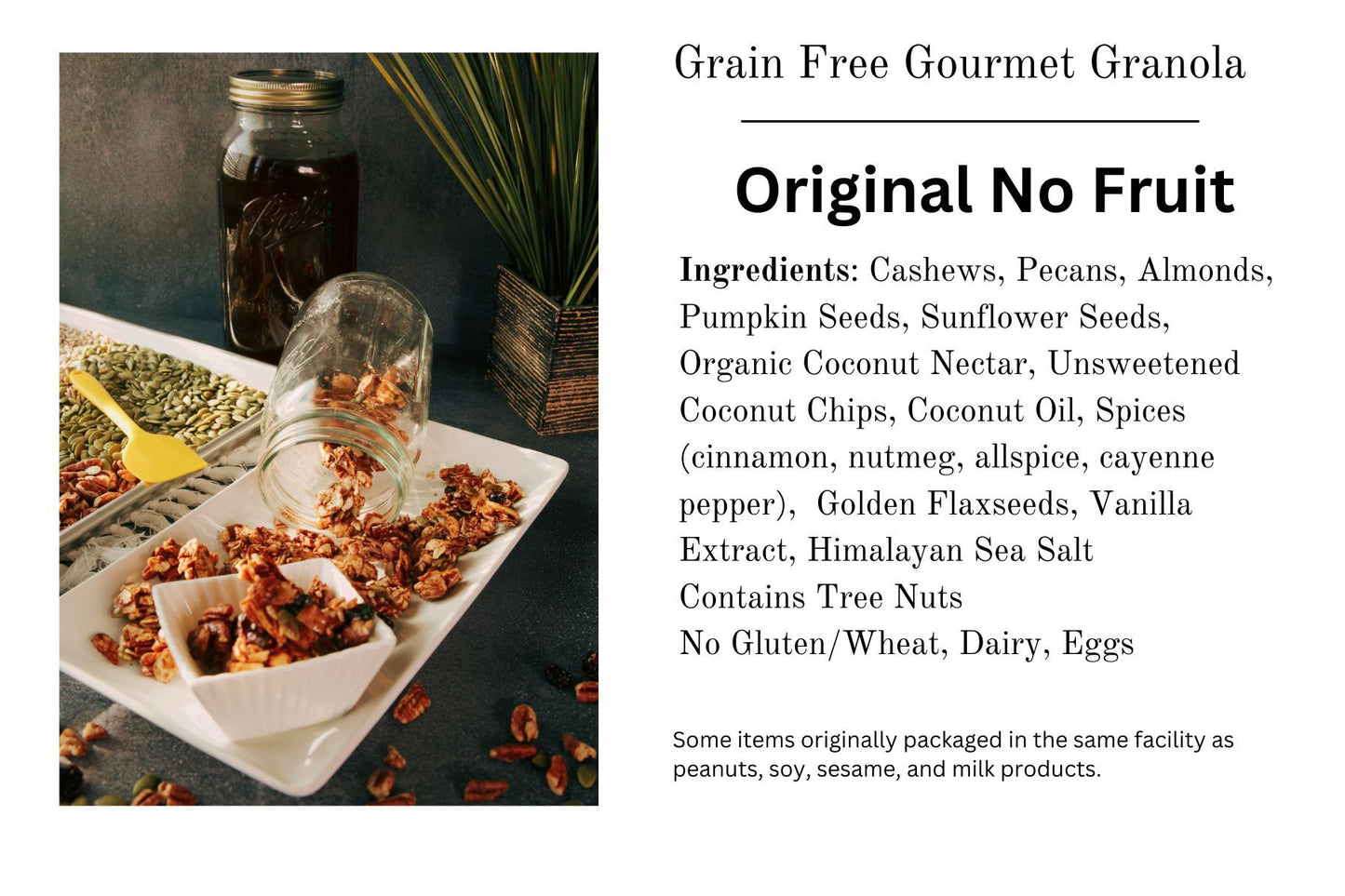 Original No Fruit Grain-Free Gourmet Granola